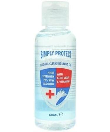 Simply Protect Alcohol Cleansing Hand Gel 60ml - Buy Online on GoSupps.com