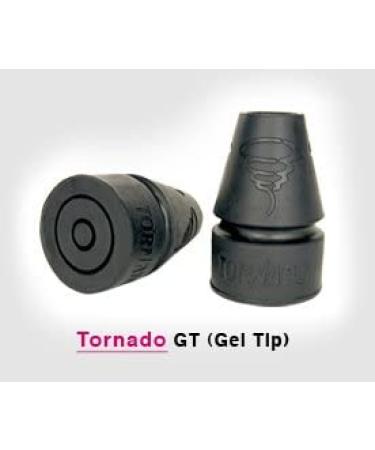 Thomas Fetterman Tornado Gel Cane Crutch Tips - Black Pair (Fits Shafts 3/4 to 1) - Buy Online on GoSupps.com