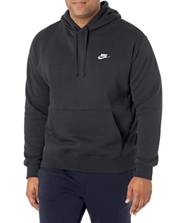 Nike Men's Pull Over Hoodie Black/Black/White Large