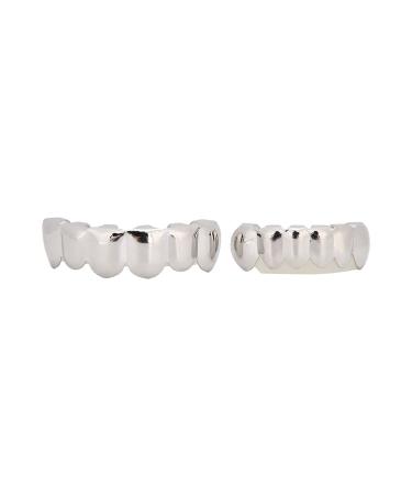 Verdant Touch Teeth Brass Teeth Hip Hop Decoration Set for Halloween Party Novelty Teeth Accessories 1 Pair
