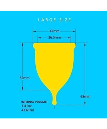 Super Jennie Menstrual Cup - Large Capacity for Heavy Flow & Sensitive Bladder - Teal, Soft & Flexible - Tampon & Pad Alternative (Pack of 1) - Buy Online on GoSupps.com