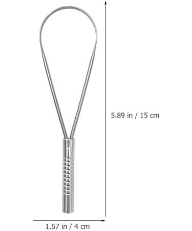 Buy Healvian Stainless Steel Tongue Brush | Portable Tongue Cleaner for Bad Breath Relief | International Shipping Available - Buy Online on GoSupps.com