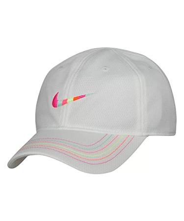 Nike Girls Rainbow Swoosh Adjustable Hat White(1a2922-001)/Pink 2-4T