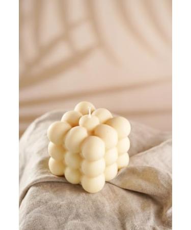 Handcrafted White Bubble Candles - Natural Soy Wax | Modern Aesthetic Home Decor & Perfect Gift for Special Days - Buy Online on GoSupps.com