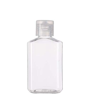 Empty PET Plastic bottle (pocket-sized) with Dispensing Cap - 2.0 oz (60ml) (5-Pack)