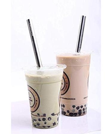 CocoStraw 4 Point END Boba Straw Stainless Steel Extra Wide 1/2" x 9.5" Long Tapioca Pearl Bubble Tea Thick Fat - CocoStraw Brand - Buy Online on GoSupps.com