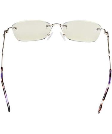 Eyekepper Rimless Blue Light Blocking Glasses for Women - Stylish Gold Frame with Purple Tips UV420 Protection Anti Eye Strain Relief - Buy Online on GoSupps.com