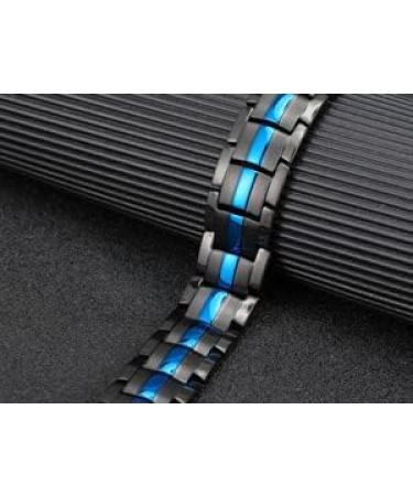 VicMag Men's Magnetic Arm Band - 2PC Ultra Strength Titan Steel Strap with 3500 Gauss Magnets Adjustable Gift Box Included (Blue & Black) - Buy Online on GoSupps.com