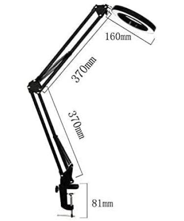 Lightweight Magnifying Glass Led Folding Long Arm Clip Eye Protection USB Reading Book Light Led Clip Magnifying Glass Electronic Maintenance Light/White Lofty Ambition - Buy Online on GoSupps.com