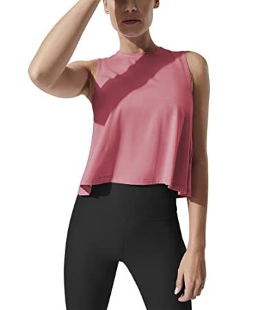 Mippo Womens Workout Tops Yoga Tops Open Back Tank Tops Loose Fit