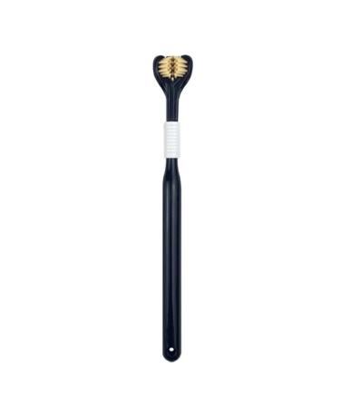 AD-BCRBgen 1 PC Three Soft hair tooth tooth toothed adult toothbrush ultra fine soft bristle mouthpiece safety teeth brush for oral health (color: black) black