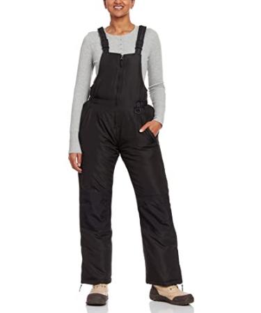 Bass Creek Outfitters Womens Ski Pants - Insulated Waterproof Snow Bib Overalls (Size: S-3X) Black Medium