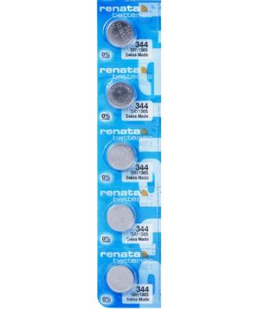 Renata 344 Button Cell watch battery 5 Pack by Renata