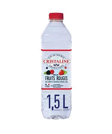 CRISTALINE - Strawberry And Raspberry Flavored Spring Water 1.50L - Set Of 4 - Free Shipping