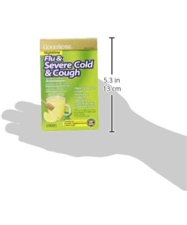 GoodSense Nighttime Severe Cold Flu Relief - Honey Lemon Nighttime Therapy 6 Count - Buy Online on GoSupps.com