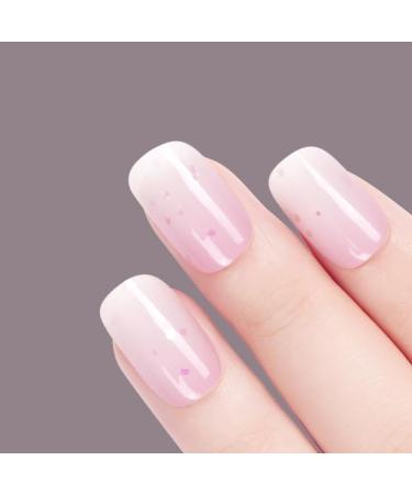 Danni & Toni half hardened gel nail foils (Morning Dew) Rosa gradation sequin uv gel nail foil sticker nail ticker nail design nail foil self-adhesive wraps 28 sticker Morning dew-de