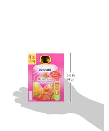 Bebivita Strawberry in Apple-Pear - Pack of 4 (4 x 90g) - Premium Baby Food | International Shipping Available - Buy Online on GoSupps.com