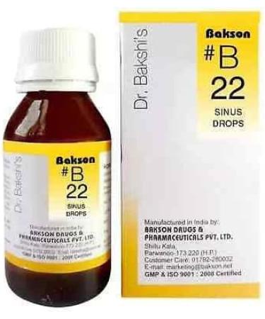 Bakson B22 Sinus Drops (30ml) | Buy One Get One Free Ujala Eye Drops - Buy Online on GoSupps.com
