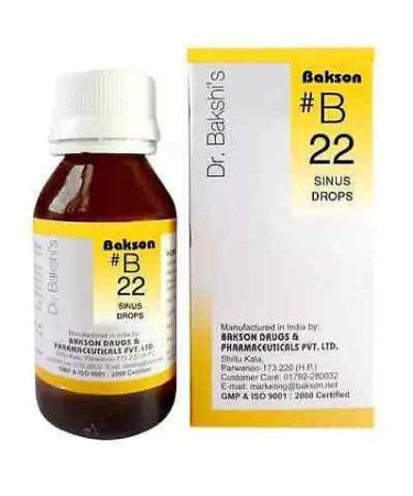 Bakson B22 Sinus Drops (30ml)/Free Ujala Eye Drops