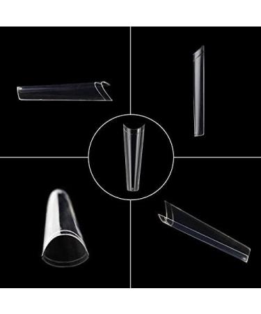 500 XXL Ballerina Tips Clear - Premium Nail Extensions for Gel & Acrylic | International Shipping - Buy Online on GoSupps.com