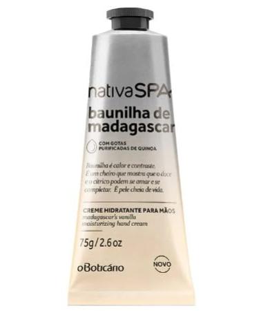 Creme de M os Nativa Spa Baunilha de Madagascar By O Botic rio