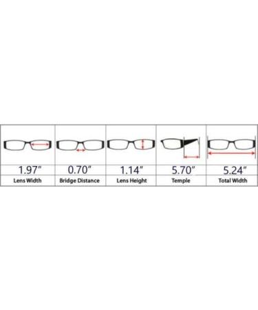 Eyekepper 3 Pack Lightweight Half Rim Reading Glasses - Gunmetal +2.0 for Men & Women - International Shipping Available - Buy Online on GoSupps.com