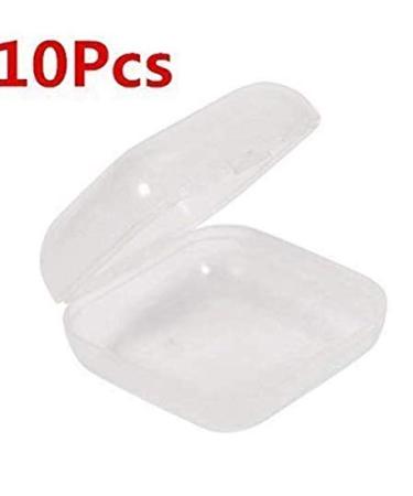 Transparent Plastic Box 10 Pieces Anti-Noise Ear Plug Box Home Spare Parts Cordless Ear Plug Storage Box Cover Small Parts Mini Portable Chip Box Square Dust Organizer Headphone Boxes - Buy Online on GoSupps.com