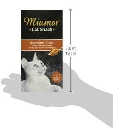 Miamor Cat Snack Liver Sausage Cream - Tasty Treats for Cats | 11x6x15g - International Shipping Available - Buy Online on GoSupps.com