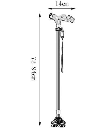 Canes Wand Elderly Crutches Aluminum Alloy Walking Stick Multifunction Light 10 Speed Expansion 1 Foot 4 Foot Base Interchange 72 94 cm Elderly Items Bathing in Sunlight - Buy Online on GoSupps.com