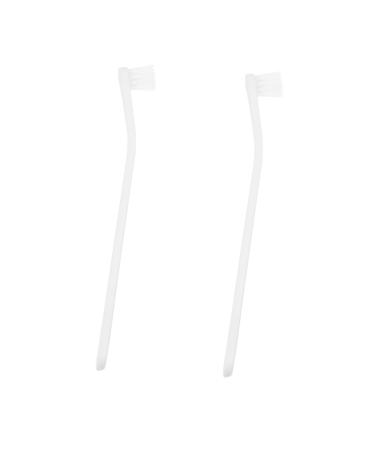 Beavorty 2pcs Teeth Oral Dog Portable Pets Cat Supplies Soft-bristle Pet Manual Cleaning Tooth 1 count (Pack of 1) White