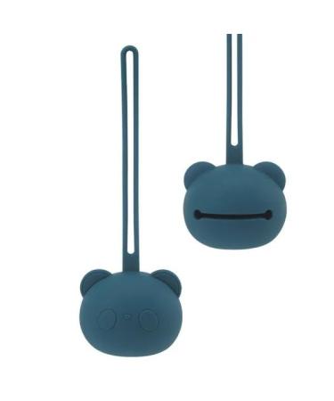 Schnullerbox |Schnuller storage box |Pacifier storage |Bear |Case |Silicone |Pacifier Holder |Baby |Pacifier chain |Free shipping (petrol)