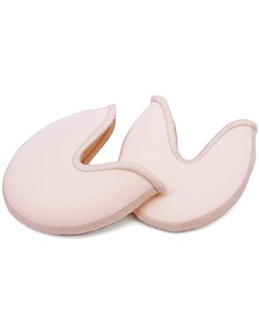 DANCEYOU Ballet Dance Toe Pads Soft Silicone Gel Toe Covers High Heels Toe Caps for Women Girl Pointe Shoes, 2 Styles Medium Thin-nude