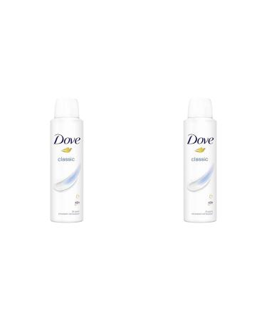 Dove Classic Anti-perspirant Deodorant Spray pack of 12 with moisturising cream for 48 hours of protection 150 ml Fresh 150 ml (Pack of 12)
