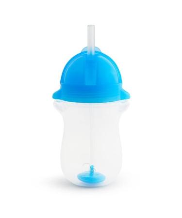 Munchkin  Any Angle  Weighted Toddler Straw Cup with Click Lock  Lid  10 Ounce  Blue/Green  2 Count (Pack of 1)