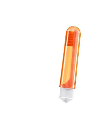 Portable foldable toothbrush with super soft bristles toothbrush foldable travel camping hiking outdoor easy to take toothbrush (color: orange)