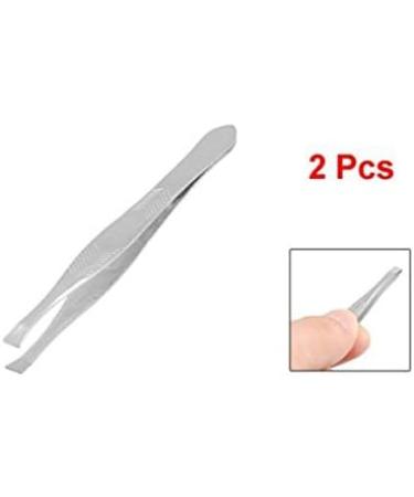 solicitous 2 Pieces Straight Tip Metal Eyebrow Tweezers Trimmer for Women - Buy Online on GoSupps.com