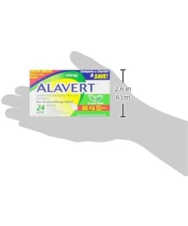 Alavert Allergy 24-Hour Relief Orally Disintegrating Tablets, Fresh Mint - 60 Count - Buy Online on GoSupps.com