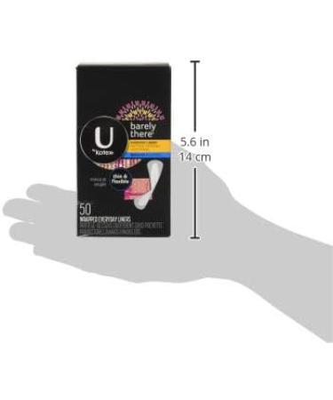 U by Kotex Barely There Thin & Flexible Liners Regular 50 ct - Shop Now - Buy Online on GoSupps.com