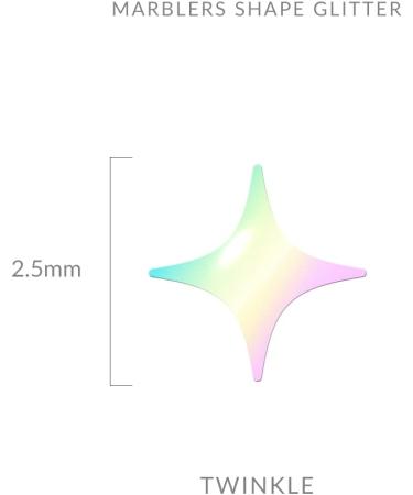 MARBLERS Chunky Glitter Twinkle 0.11oz - Cosmetic Grade Flake for Festivals, Parties & Makeup | Non-Toxic, Vegan & Cruelty-Free - Buy Online on GoSupps.com