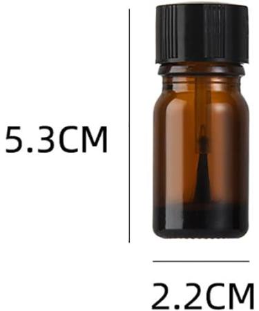 JIHUOO 5ml Empty Nail Polish Bottles - Glass Nail Polish Containers with Brush - Pack of 5 - Buy Online on GoSupps.com