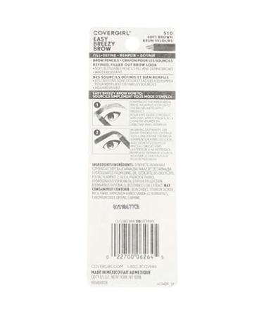 CoverGirl Brow & Eye Makers Soft Brown 510 Brow Shaper & Eyeliner - Pack of 4, 0.6 oz - Buy Online on GoSupps.com