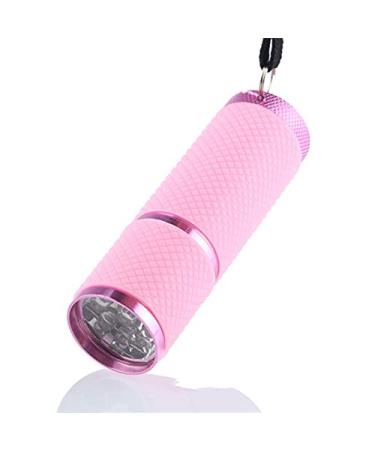 Meitawilltion 9 LED Small Glow Nail Lamp,Mini UV Nail Dryer for Gel Nails Polish,Portable Flashlight for Nail Art Pink A Pink