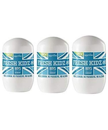 Keep it Kind Fresh Kidz Natural Roll On Deodorant 24 Hour Protection - Boys"Blue" 1.86 fl.oz. (3 Pack)