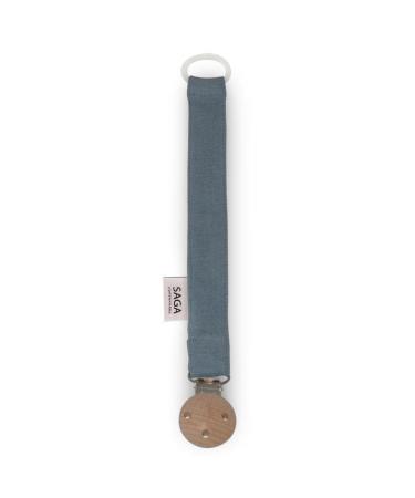 SAGA Copenhagen pacifier chain Pala (Moonlight Blue) 2x17cm | 100% organic & sustainable | GOTS-certified - Buy Online on GoSupps.com