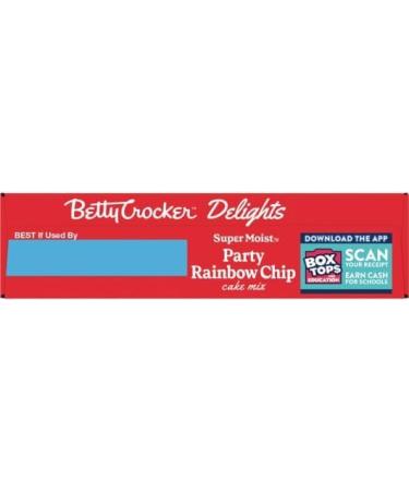 Betty Crocker Delights Super Moist Cake Mix Party Rainbow Chip 13.25oz - Shop Now! - Buy Online on GoSupps.com
