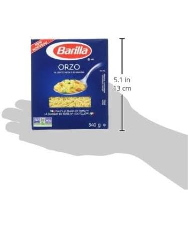 Barilla Orzo Soup Cuts Pasta | 340 Grams (Pack Of 16) | Rice Shaped Noodles for Soups Sauce and Salad | Non-GMO Pasta Made with Durum Wheat Semolina | Enriched with Iron and B Vitamins | Kosher Certified - Buy Online on GoSupps.com