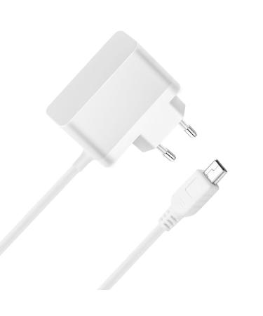 for GHB Babyphone Charging Cable Bouge 5V Charger Compatible with GHB Video Baby Monitor VB603 Replacement Cable Power Supply Mini-USB (White)