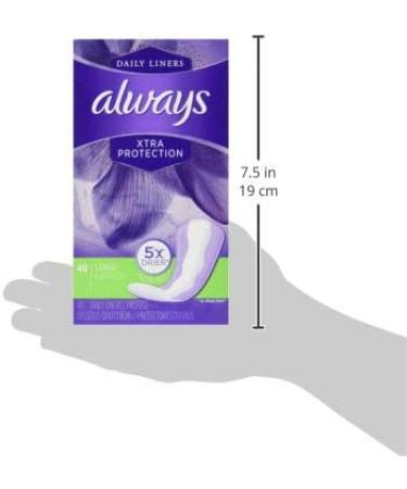 Always Anti-Bunch Xtra Protection Daily Liners Long Unscented - 240 Count Total - Buy Online on GoSupps.com