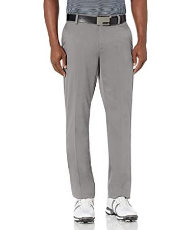 Amazon Essentials Men's Straight-Fit Stretch Golf Pant Polyester Blend Grey 34W x 30L