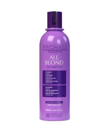 Prohall Cosmetic Purple Shampoo for Blonde Hair-All Blonde Shampoo Made in Brazil for the Treatment of Damaged and Bleach Treated Strands (10.1 fl.oz)